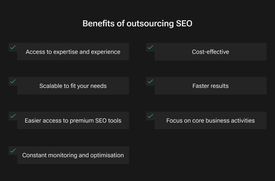 Benefits of outsourcing SEO